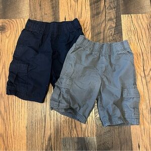 Kids Cargo Shorts Set - Navy and Gray